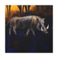 "Warthog in Moonlight" - Canvas