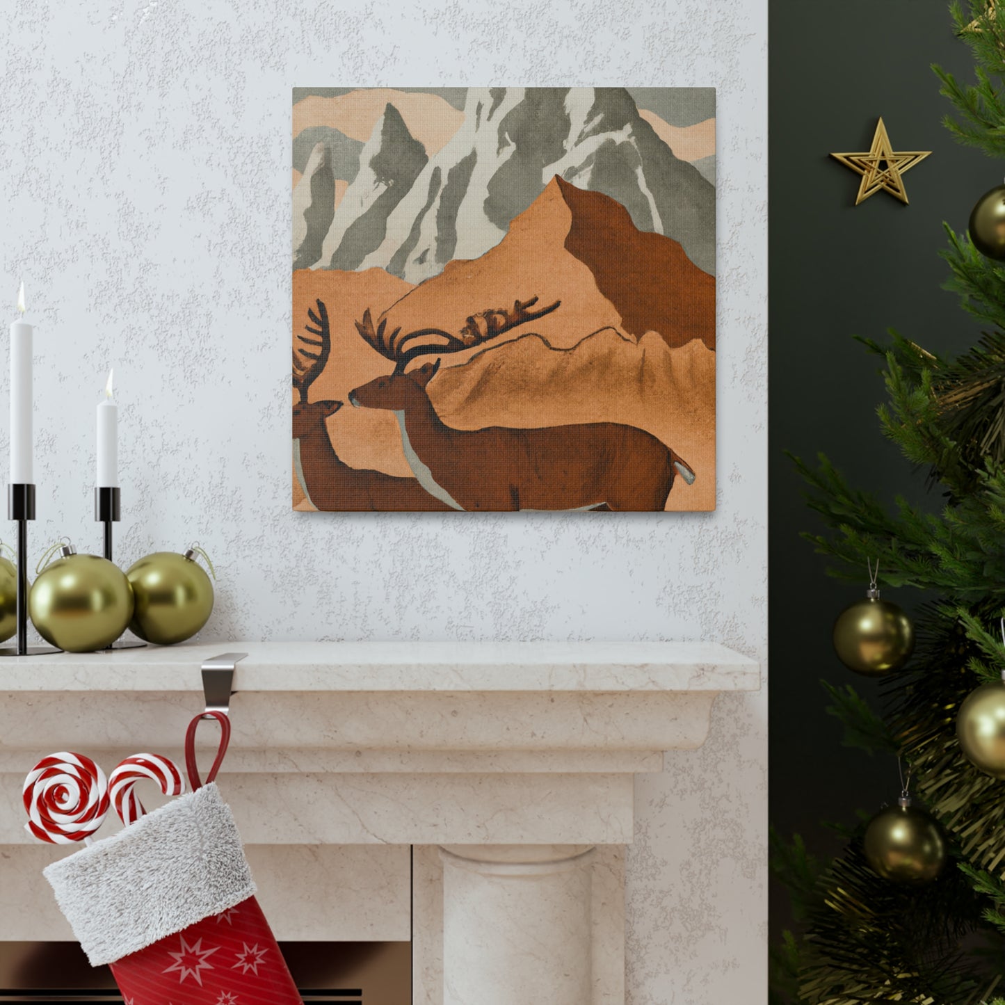 Deer at Neoclassicism - Canvas