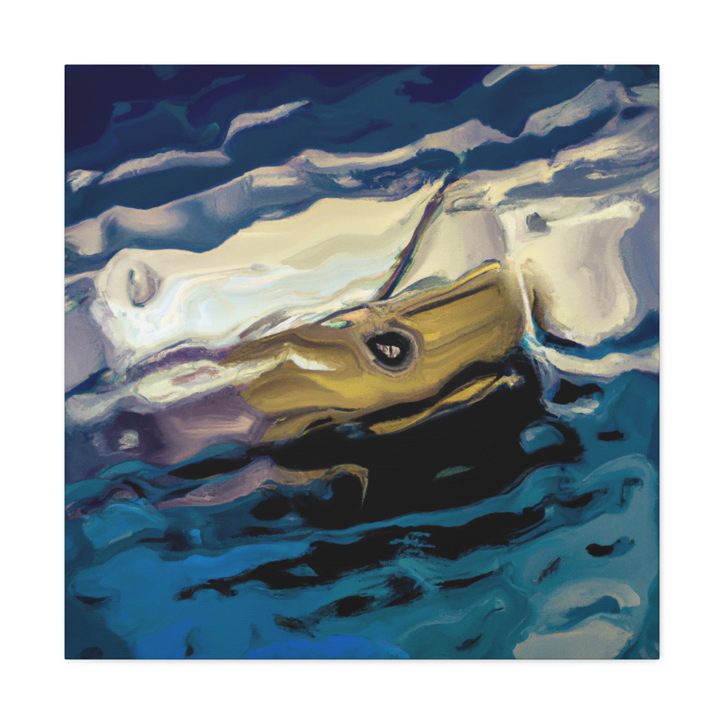 "Dinghy Sails Afloat" - Canvas