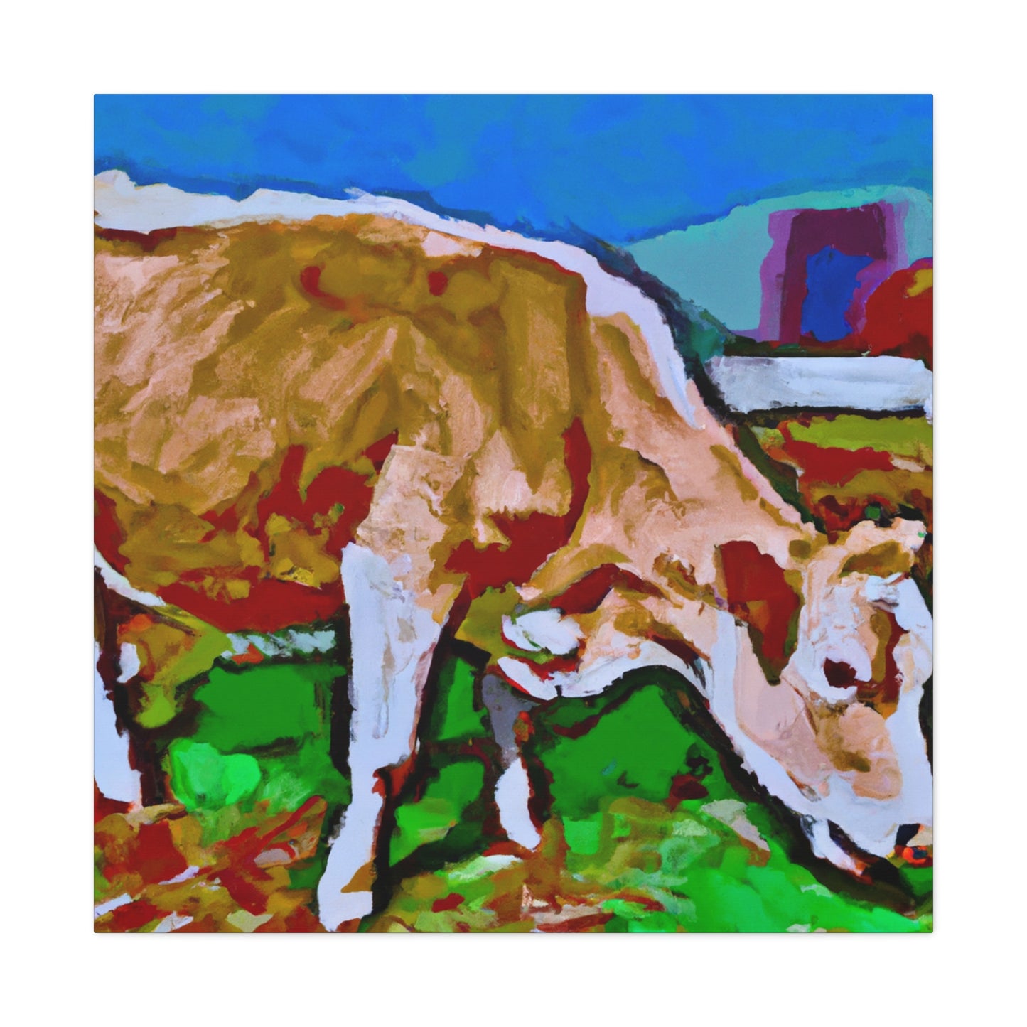 "Jersey Cow Silhouette" - Canvas