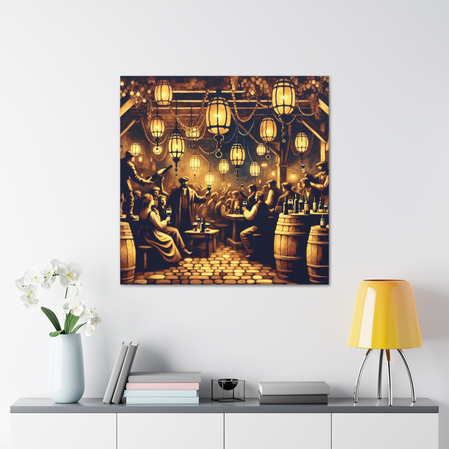 "Whimsical Wine Soiree" - Canvas