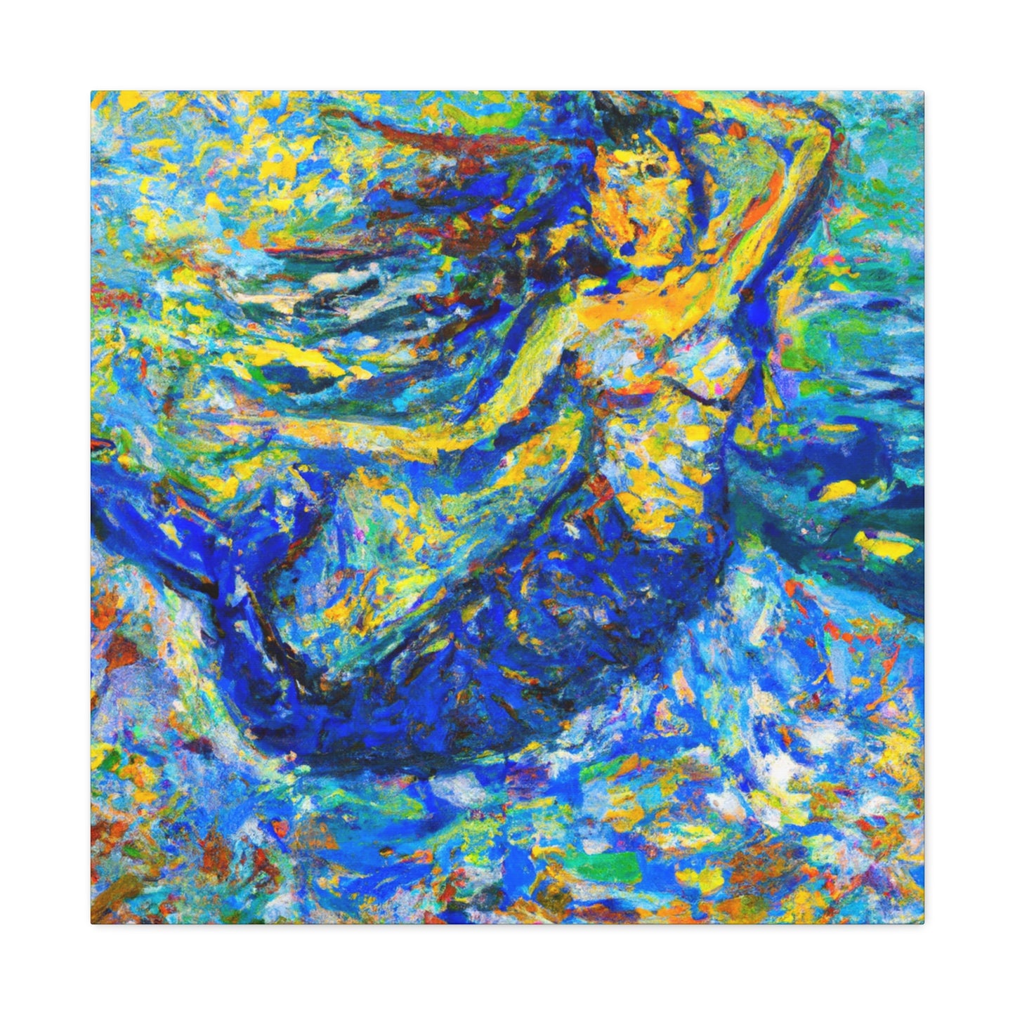 Mermaid in Moonlight - Canvas