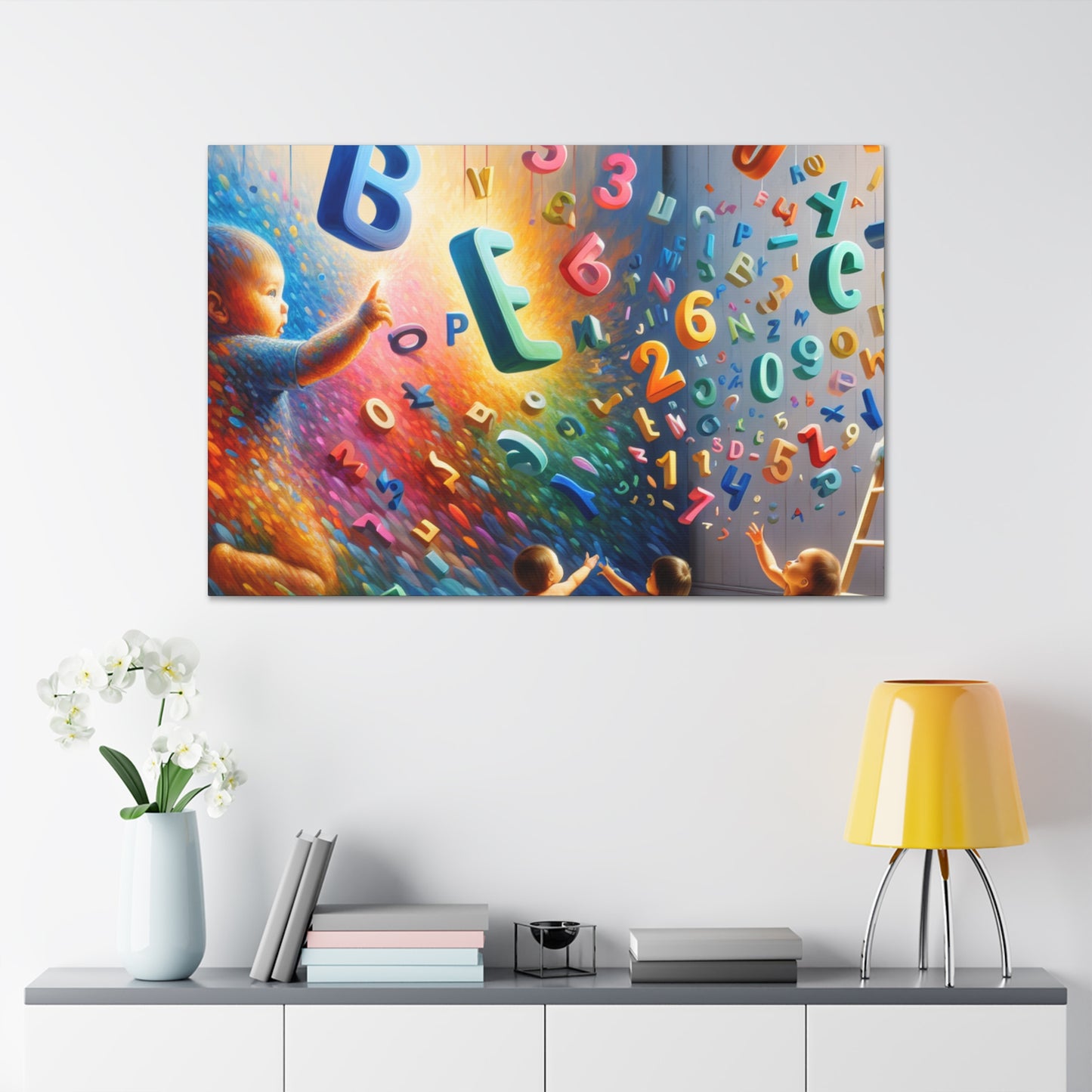 "Vibrant Linguistic Symphony" - Canvas