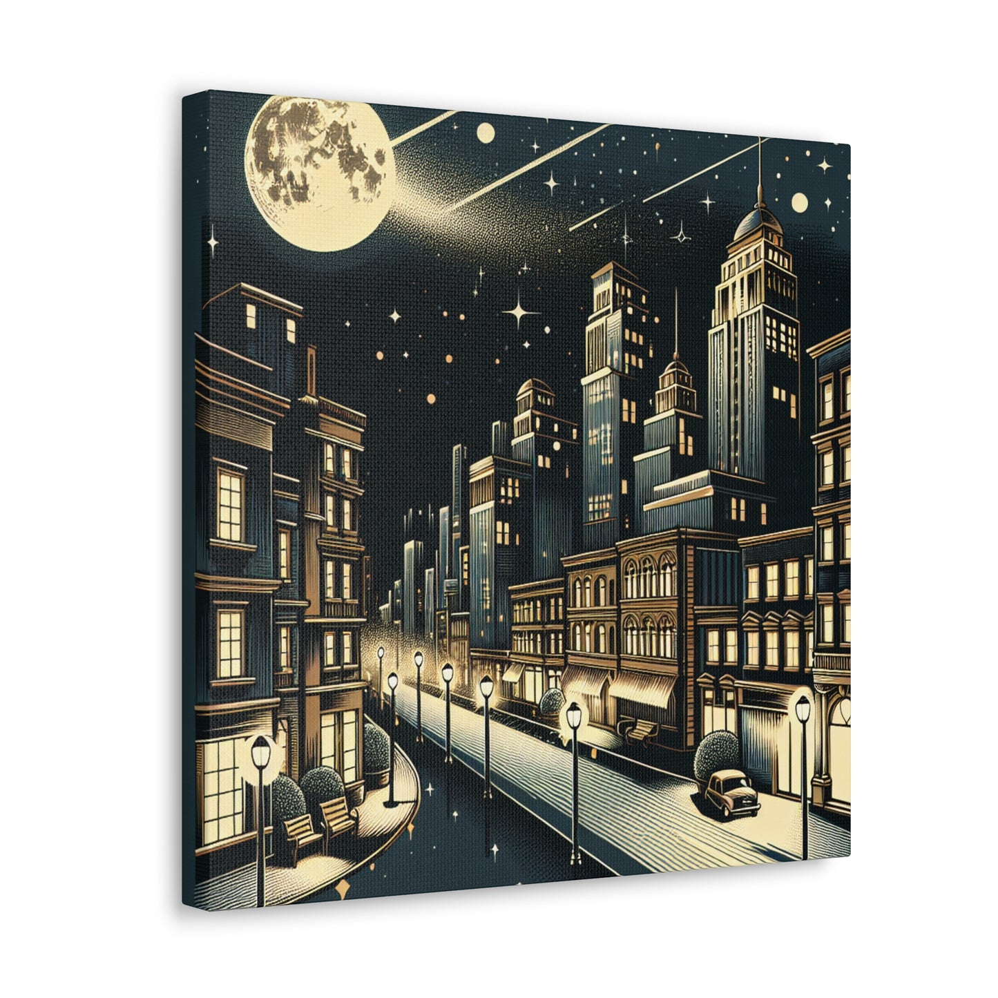 Midnight Metropolis Marvel - Canvas