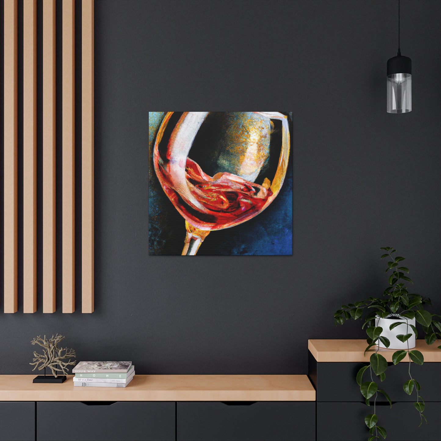 Glass of Fruity Wine - Canvas