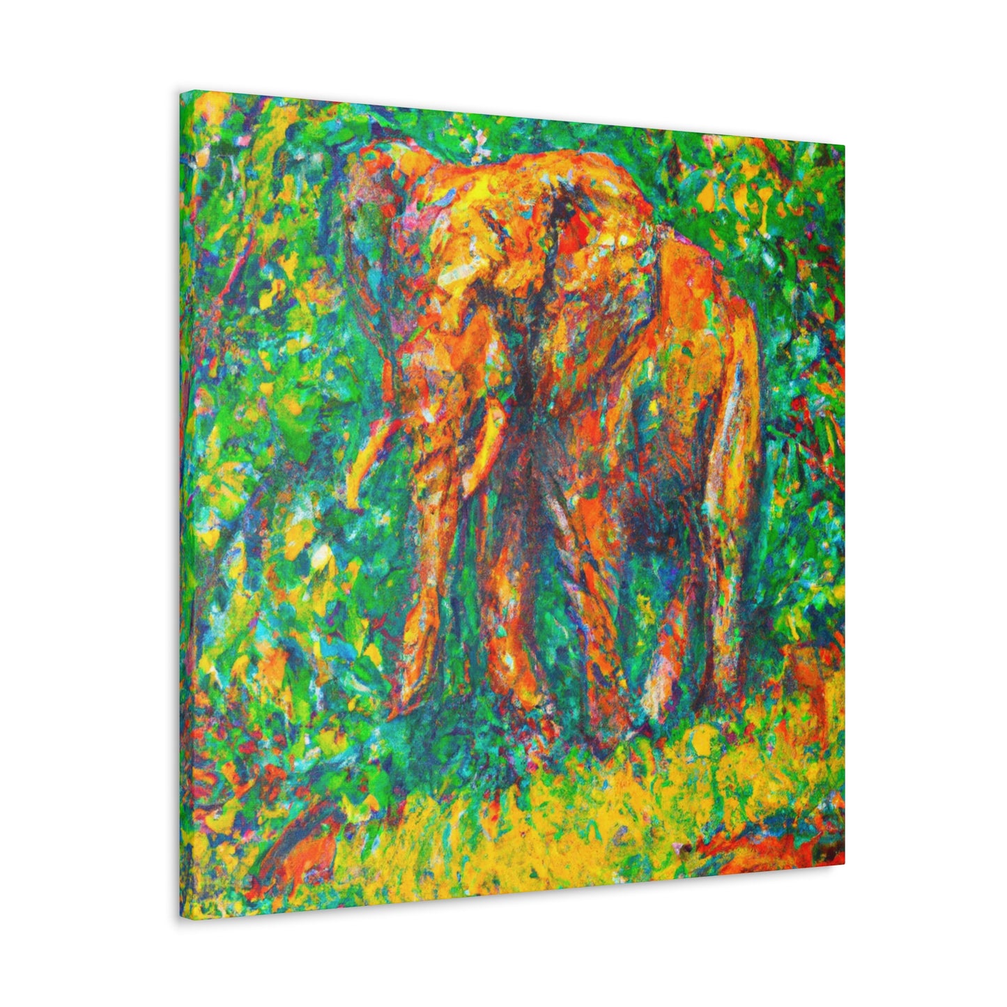 "Elephant in Impressionism" - Canvas