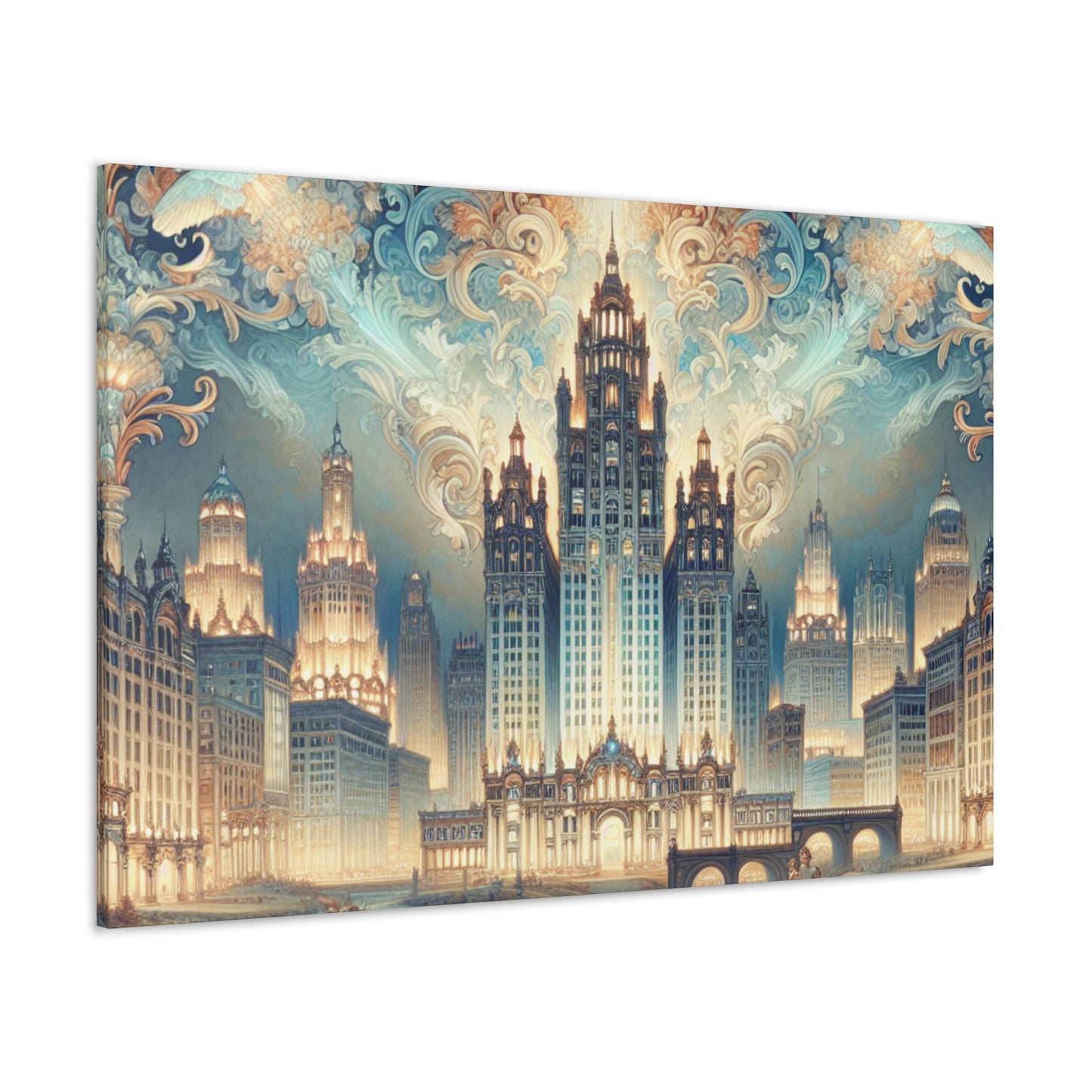 "Gilded Motor City Elegance" - Canvas