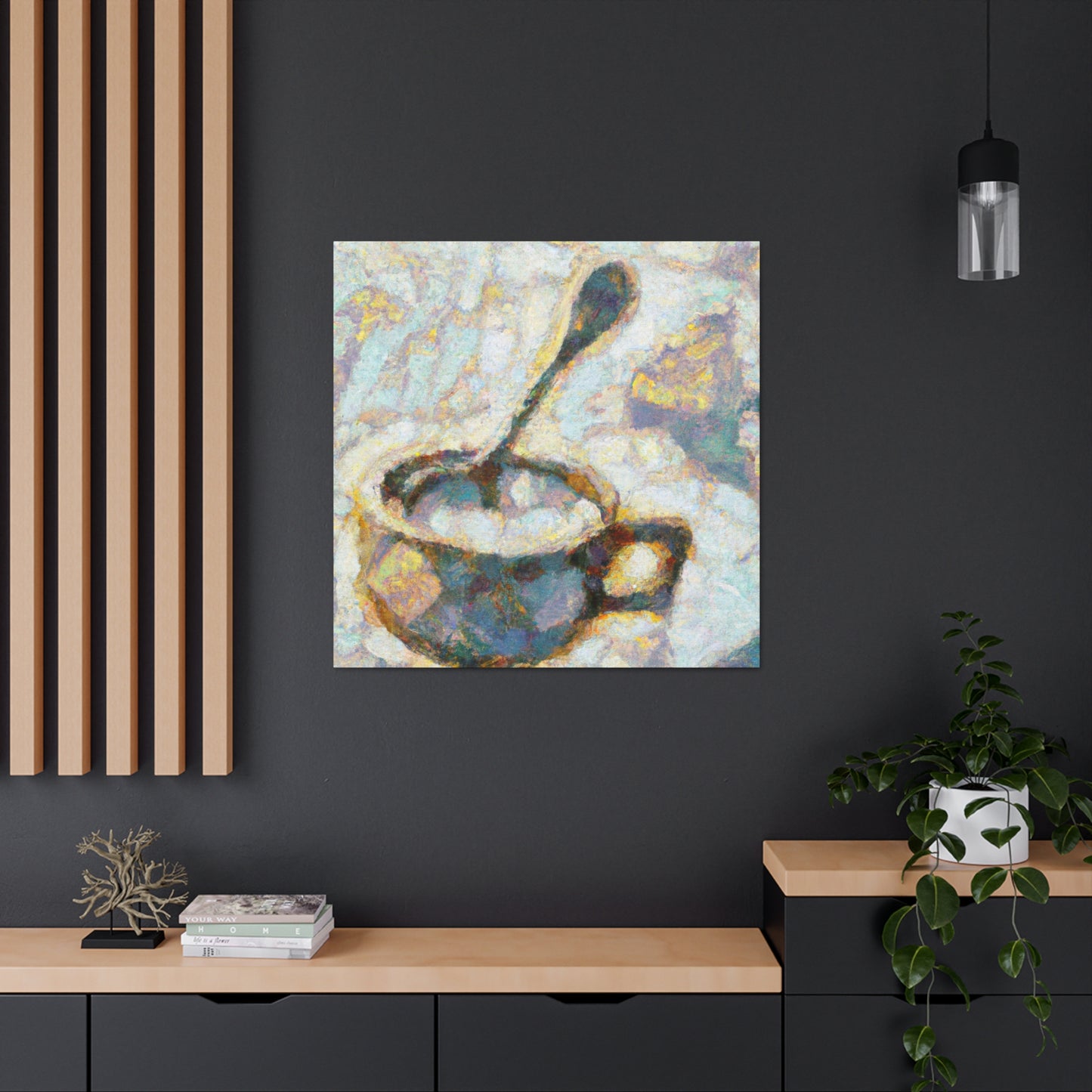 "Coffee Cup Impressionism" - Canvas