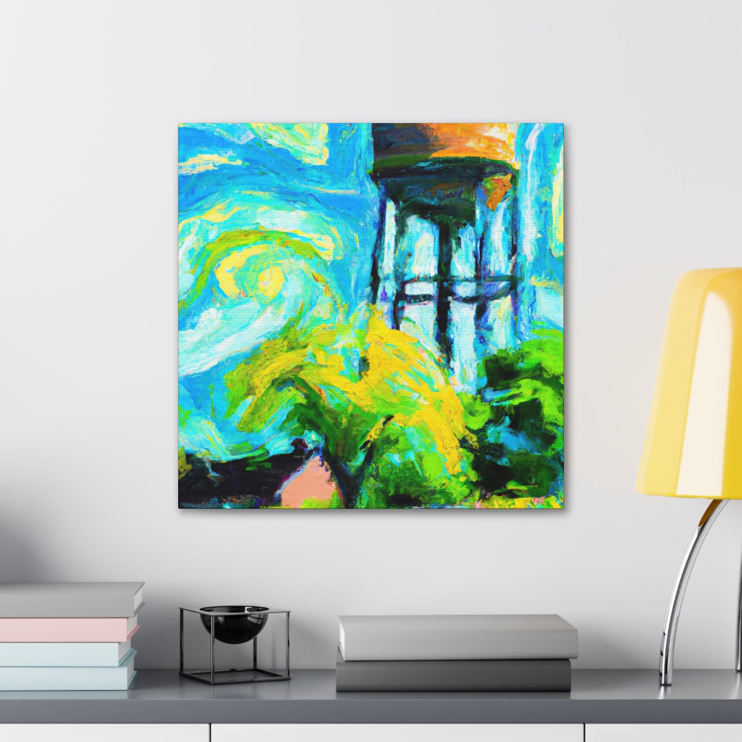 "Water Tower Impressionism" - Canvas