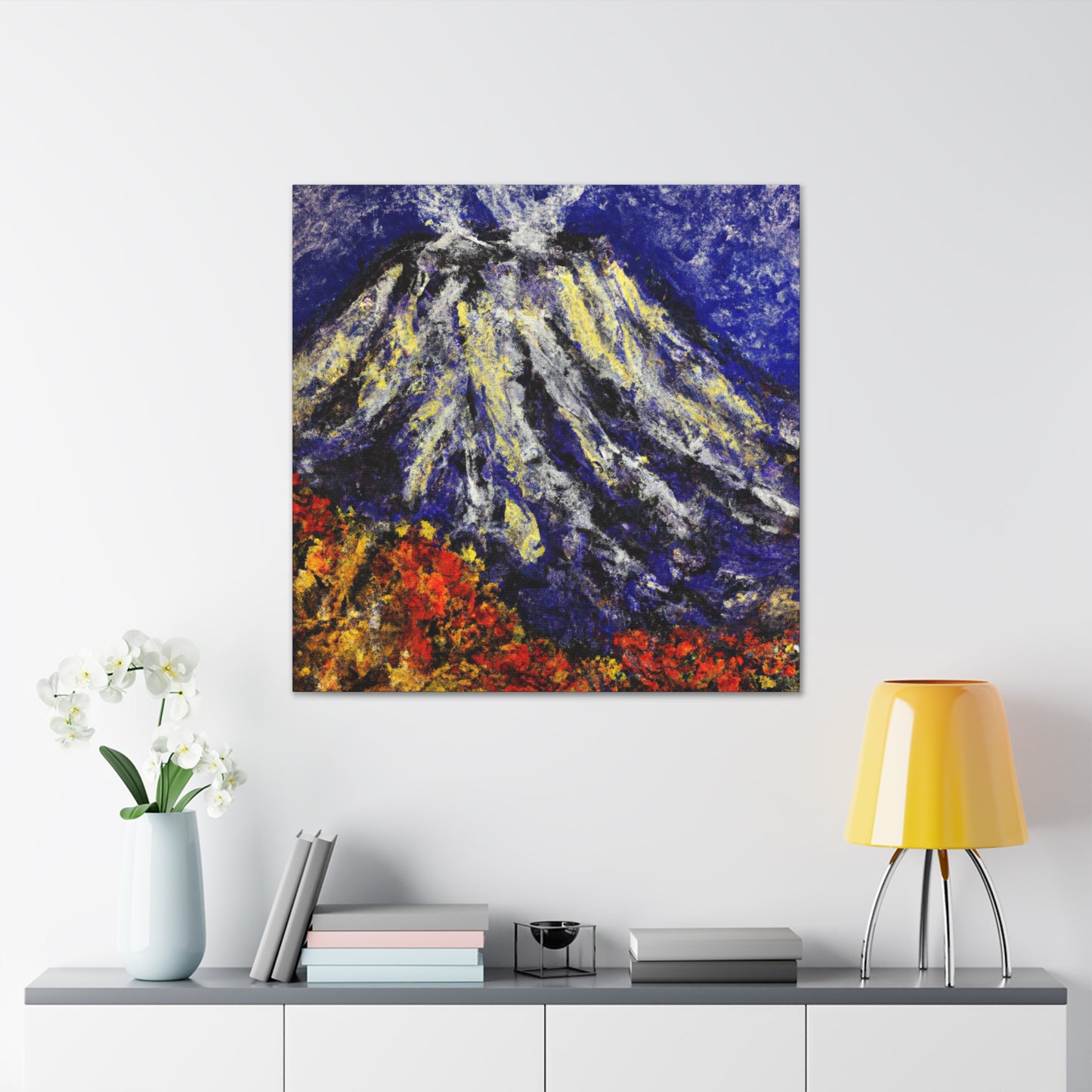 Volcano in Impressionism - Canvas