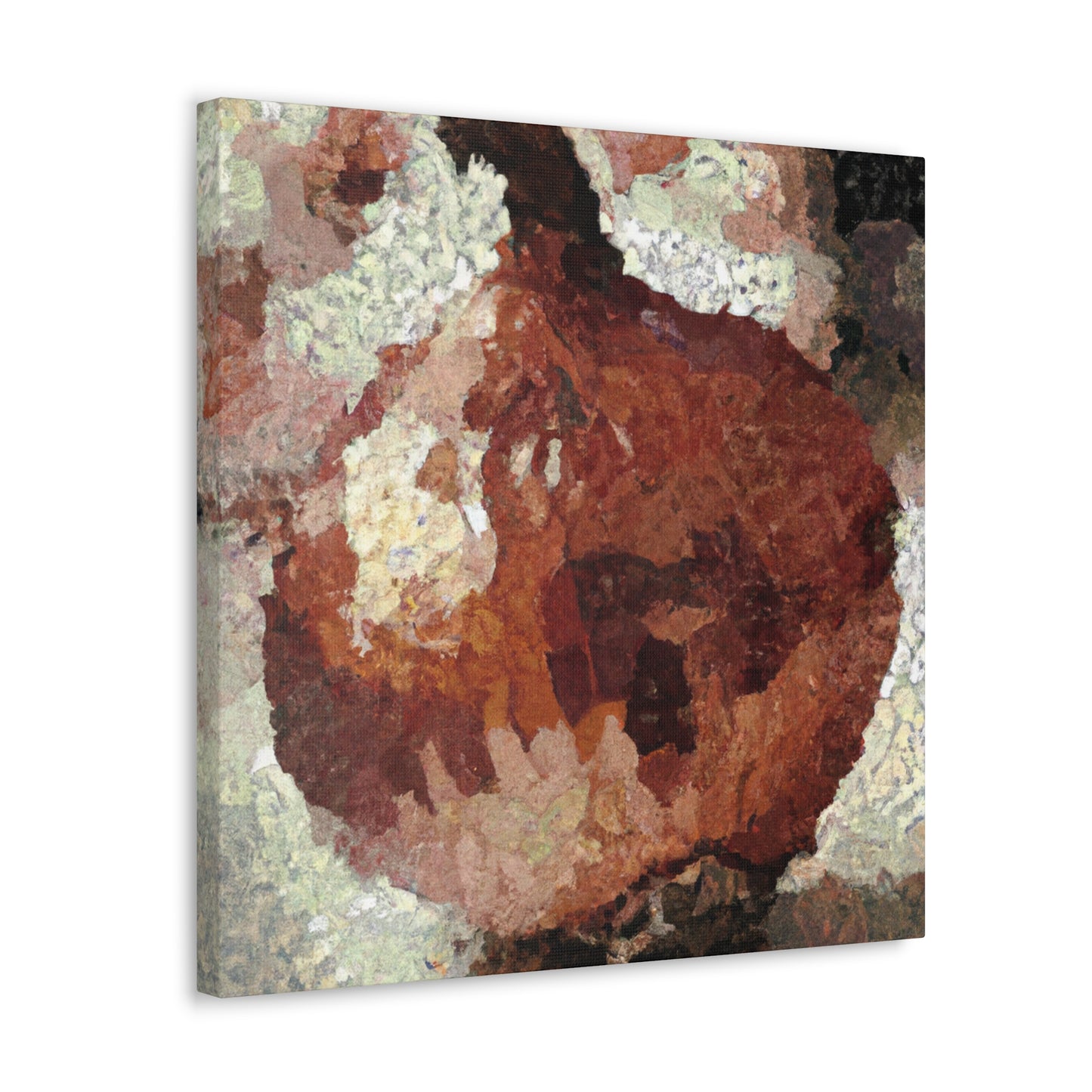 Onion Pointillism Painting - Canvas