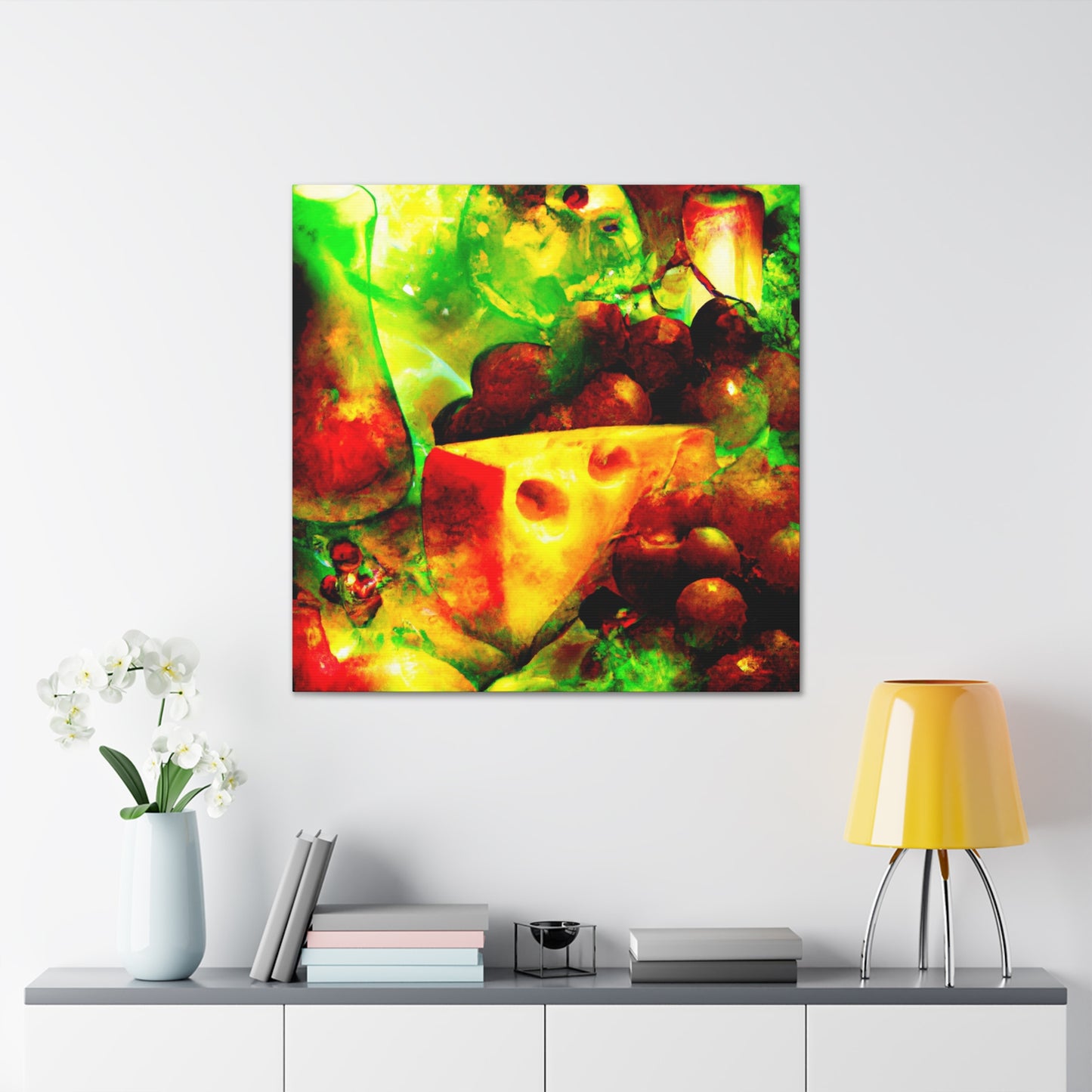 Cheese and Grapes Feast - Canvas