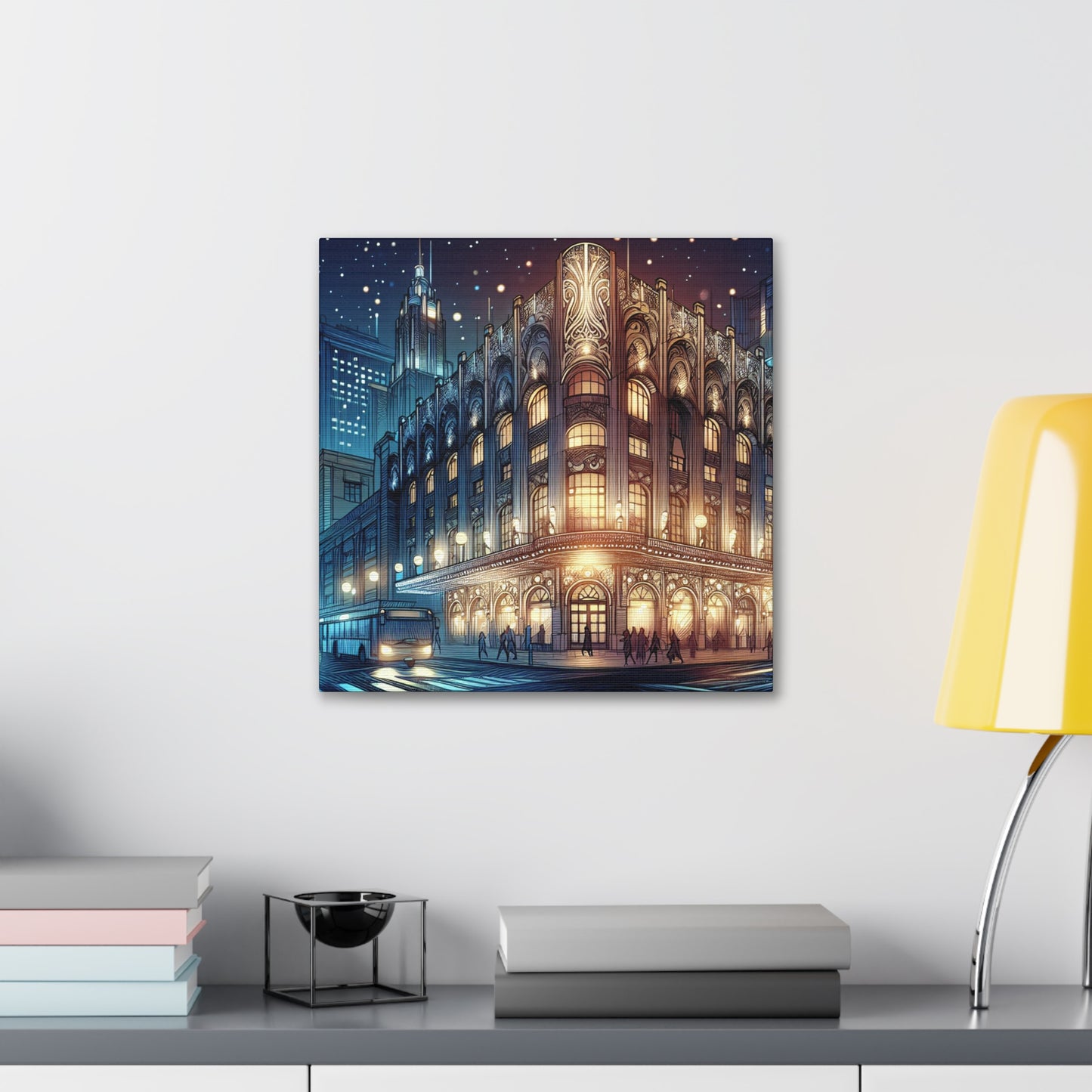 Moonlit Metropolis Magic - Canvas