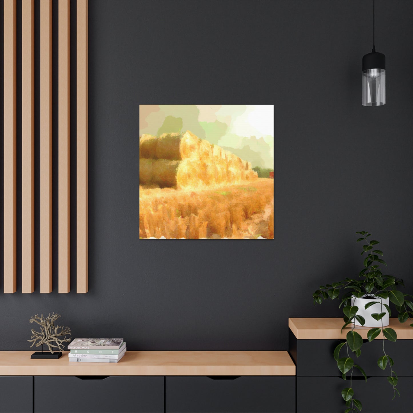 "Harvest Hayfield Halo" - Canvas