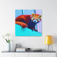 Red Panda Rising Dawn - Canvas