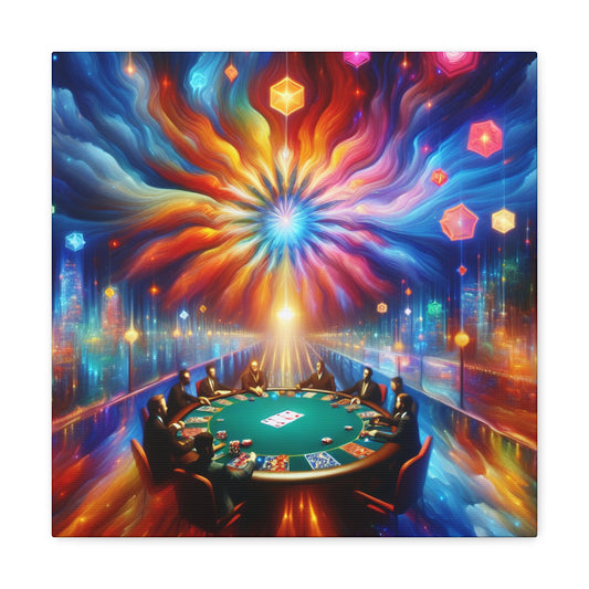 "Visions at Poker Table" - Canvas