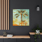 "Palm Trees at Sunset" - Canvas