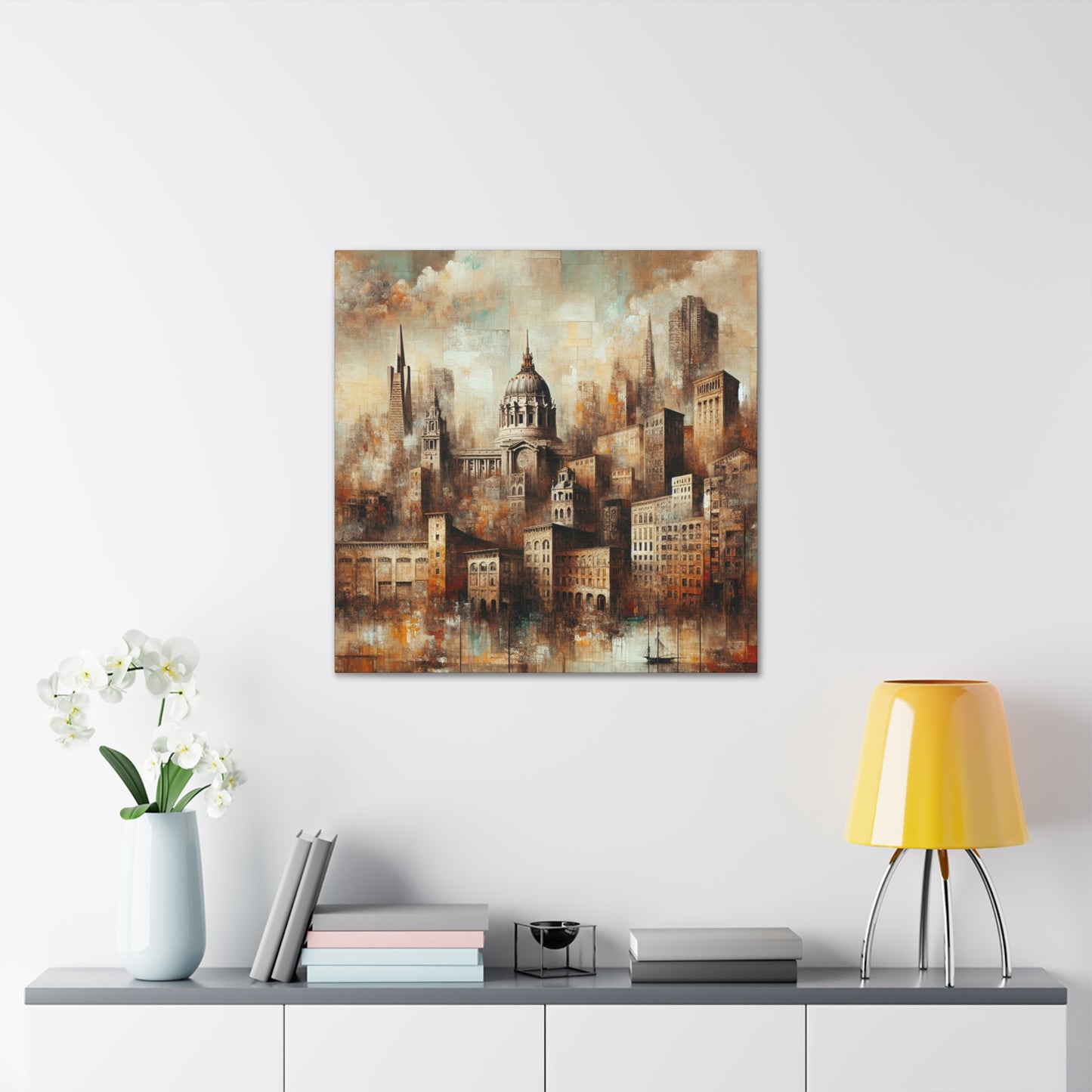 Golden Dream Cityscape - Canvas