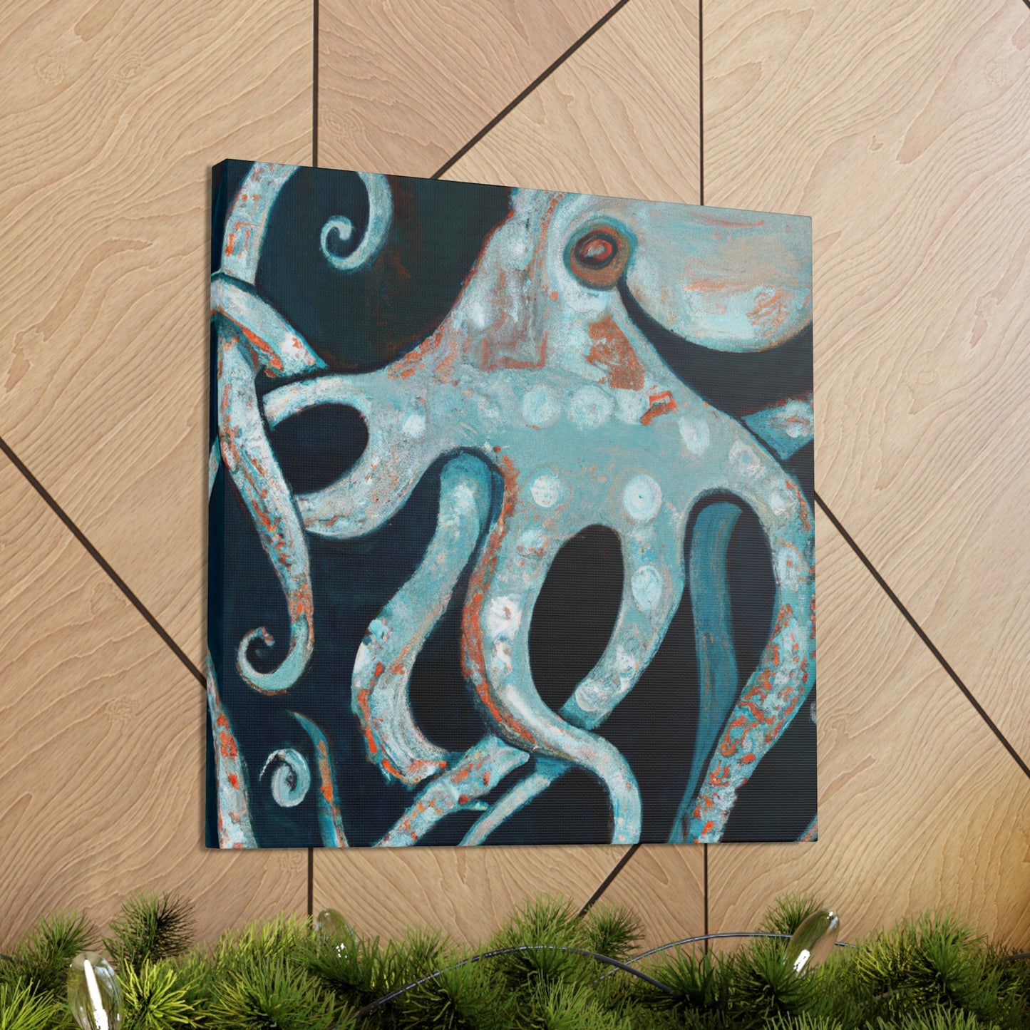 "Octopus in Art Deco". - Canvas