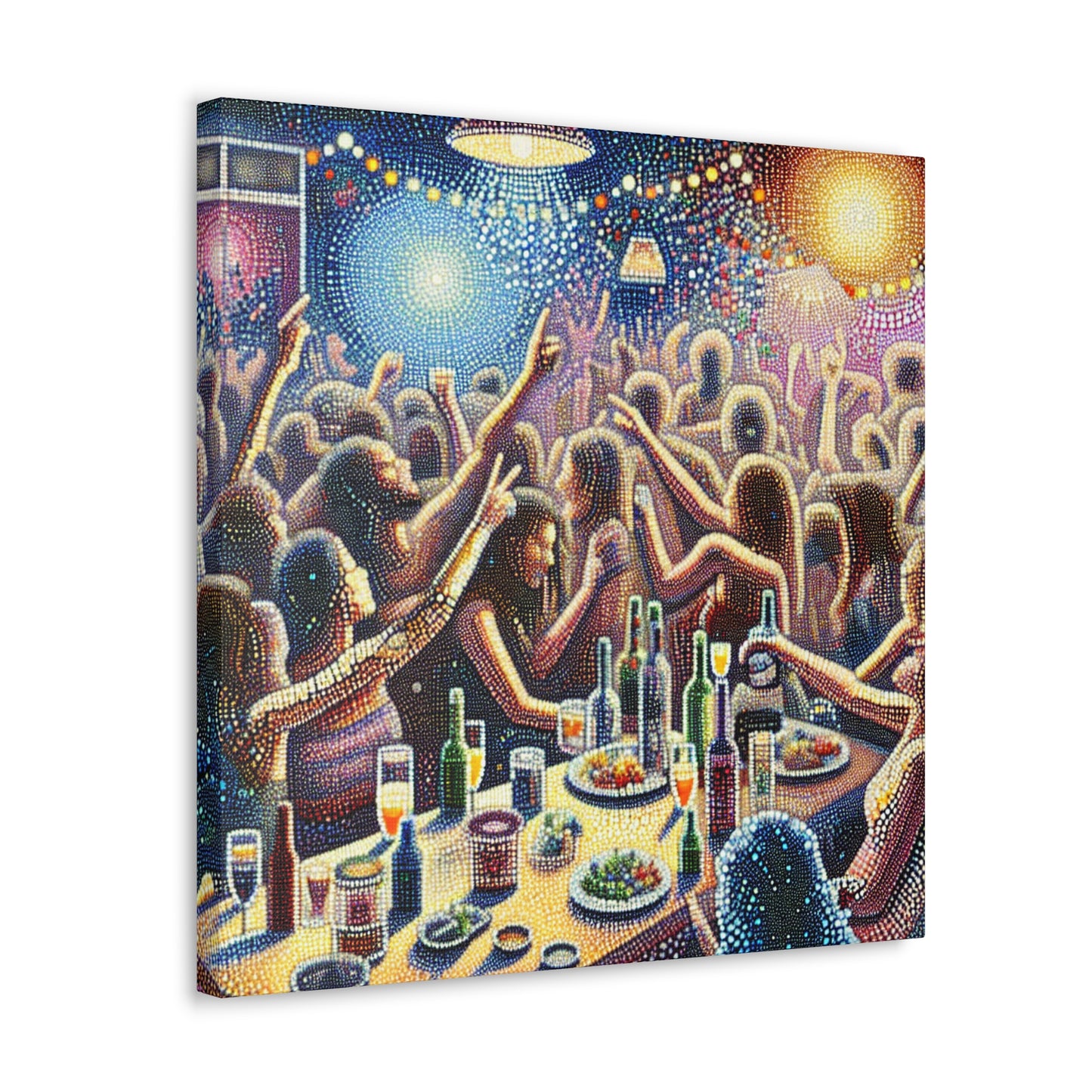 Whirling Revelry in Dots - Canvas