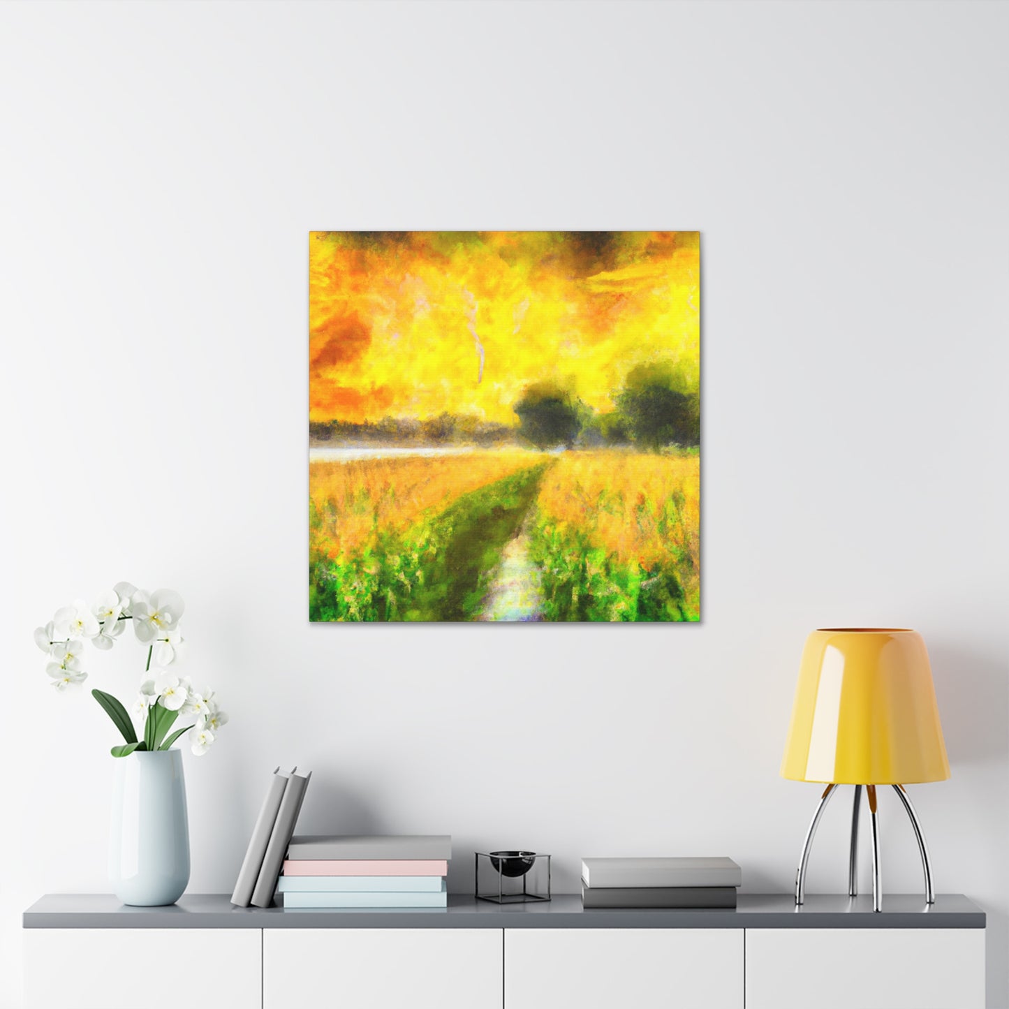 "Cornfield in Moonlight" - Canvas