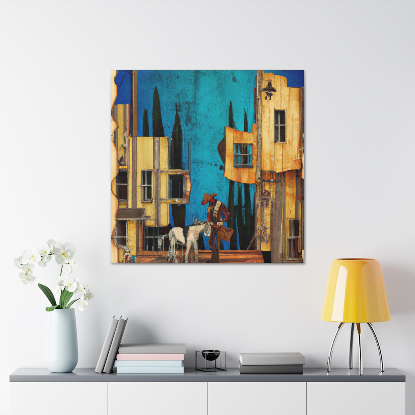 "Frontier Towns at Dawn" - Canvas