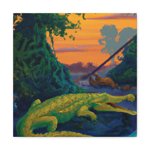 Crocodile in Rococo - Canvas