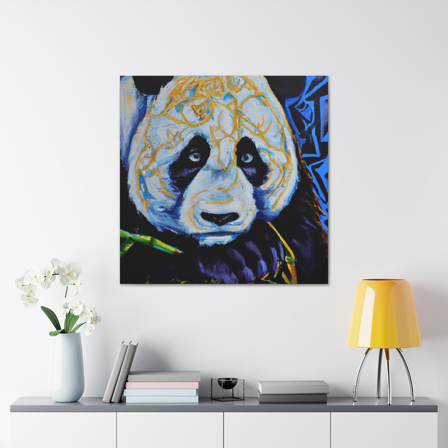 Panda in Neon colors - Canvas