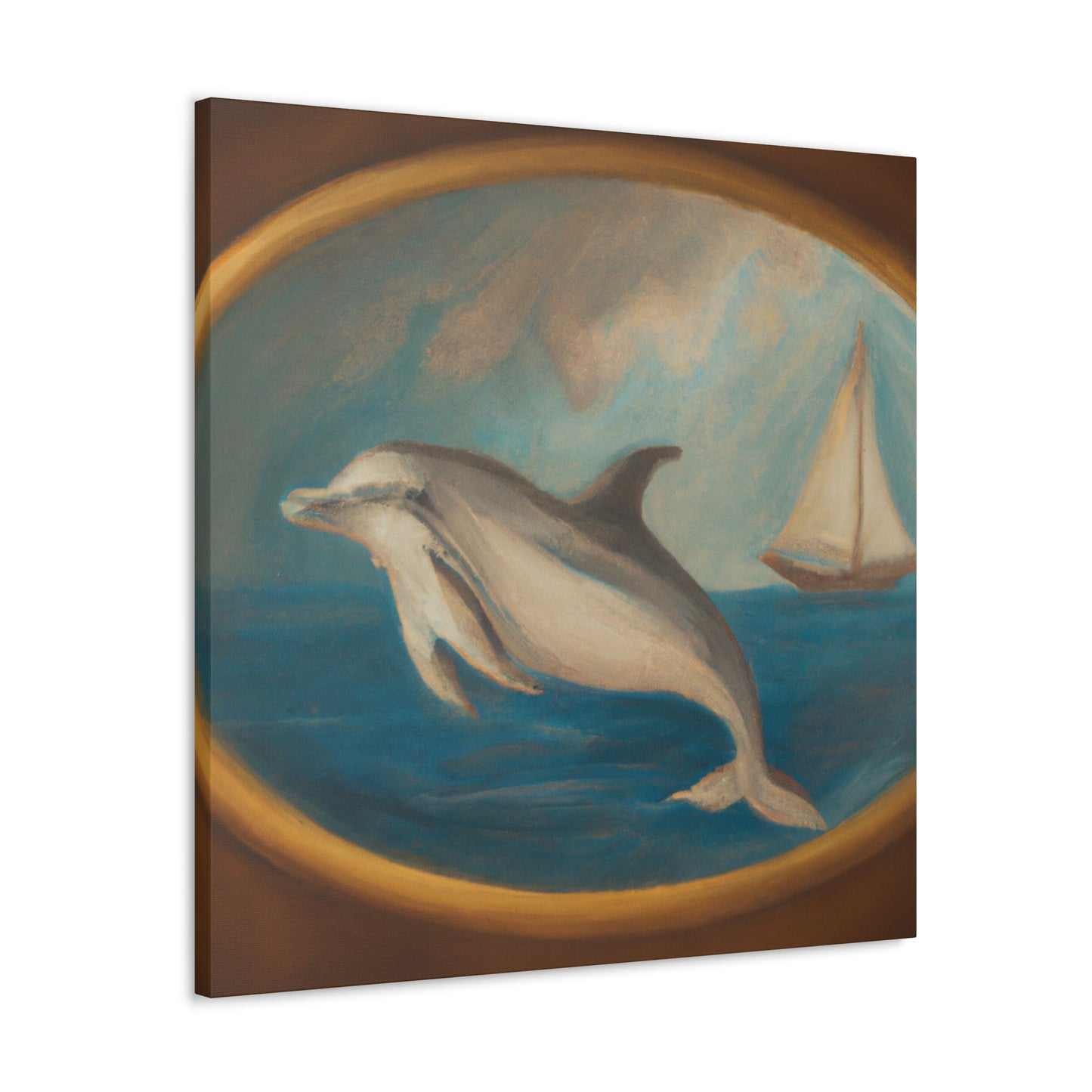 "Dolphin in Neoclassicism" - Canvas