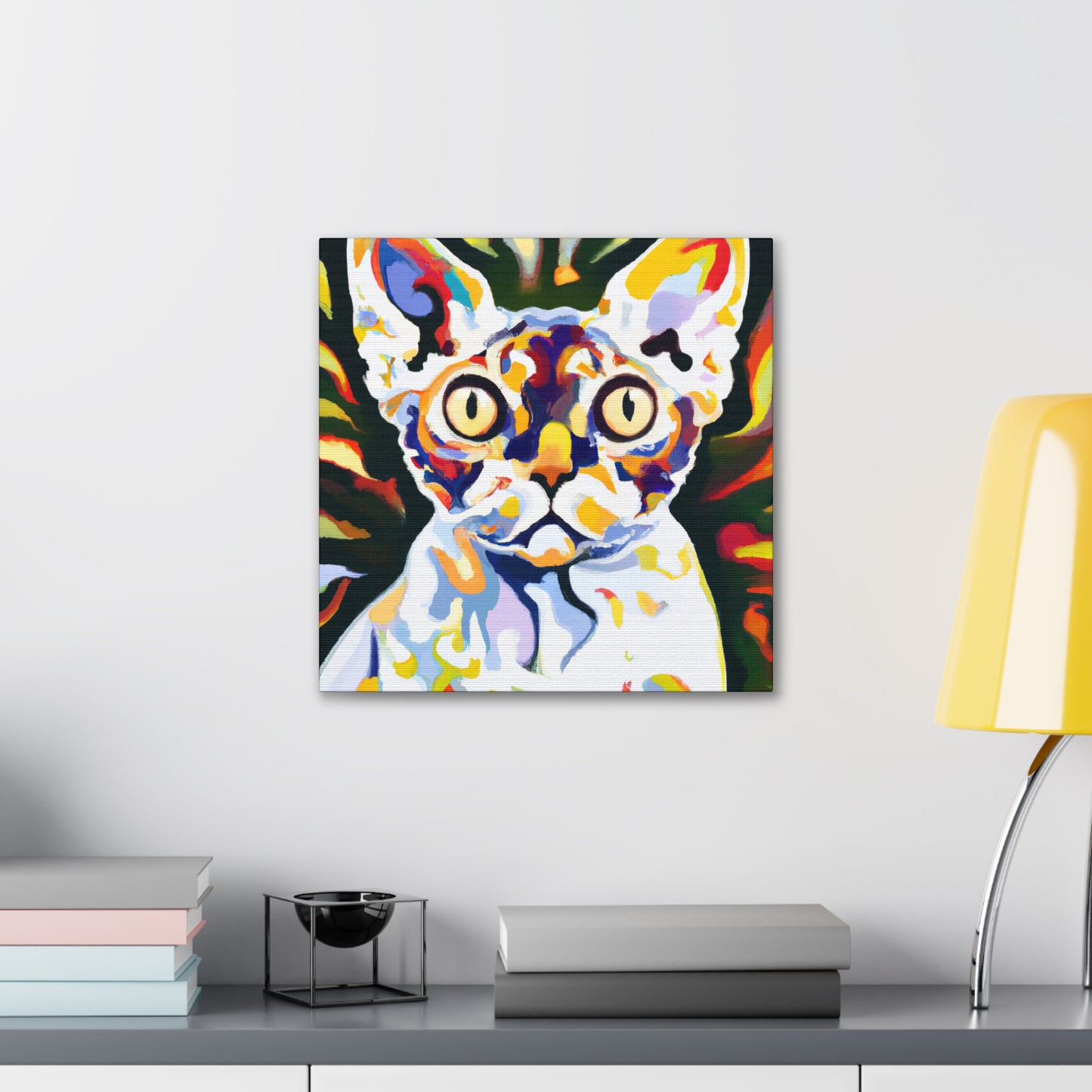 Devon Rex in Bloom - Canvas