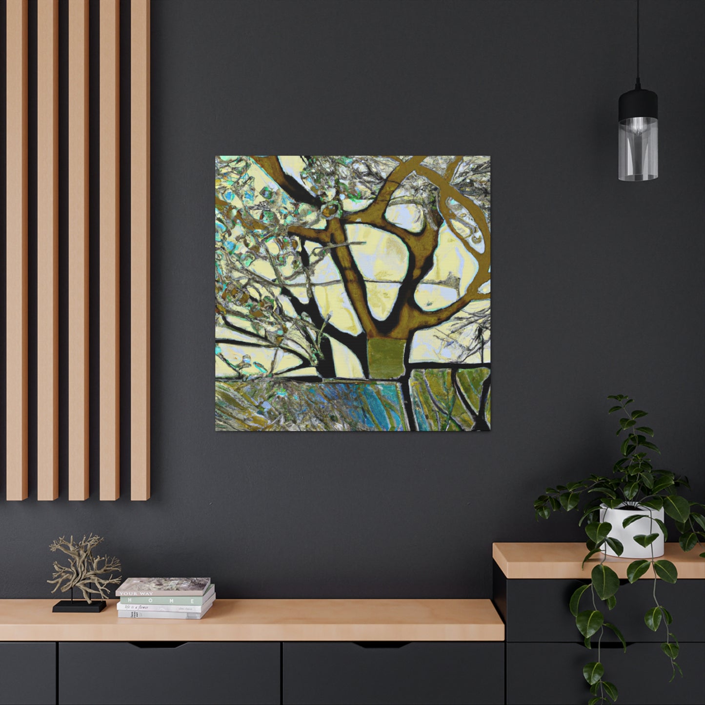 "Elm at Dusk Painting" - Canvas