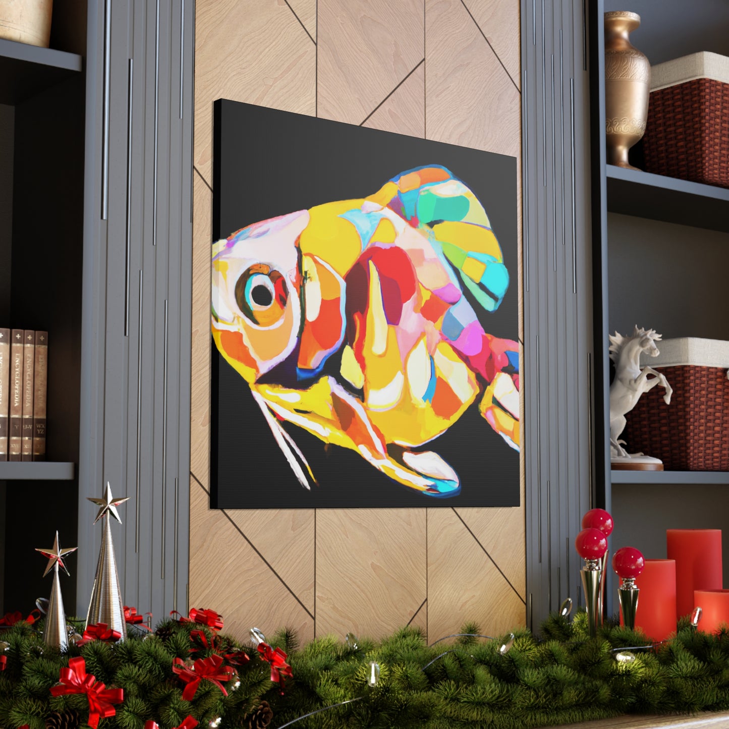 "Killifish Art Deco Dream" - Canvas