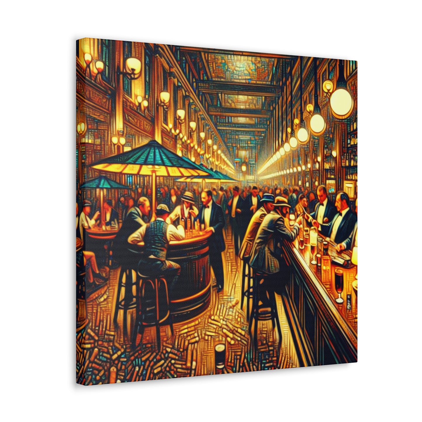 Elegant Tobacco Gathering - Canvas