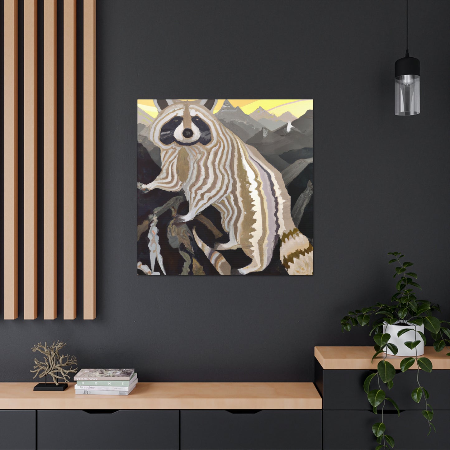 "Raccoon in Deco Style" - Canvas