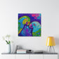 "Lovebirds in Fauvist Hues" - Canvas