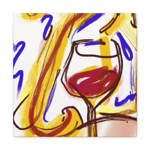 "Vintage Wine Impressionism" - Canvas