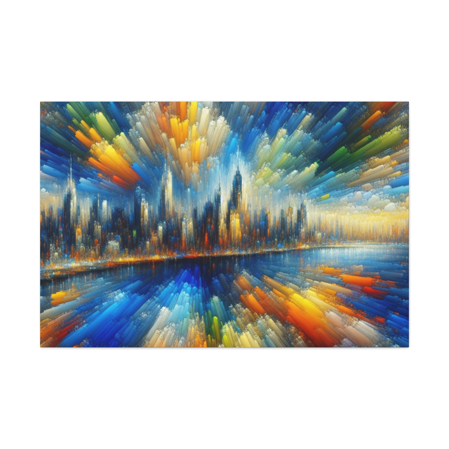 "Vibrant Metropolis Symphony" - Canvas