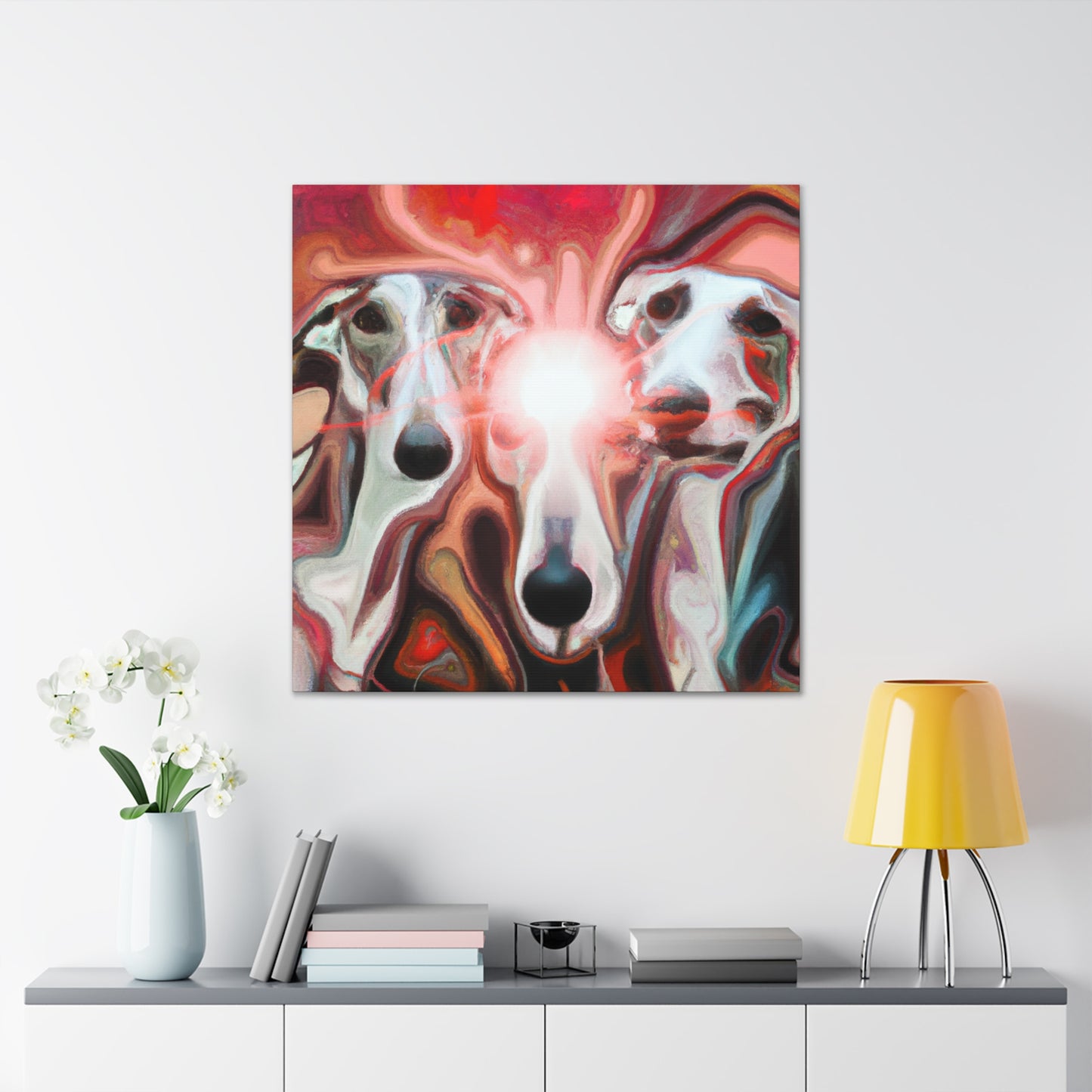 "Greyhound in Dreamland" - Canvas