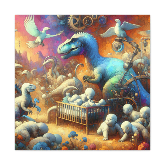 "Surreal Dino Dreams" - Canvas