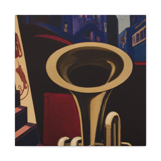 Rising Art Deco Trumpet - Canvas