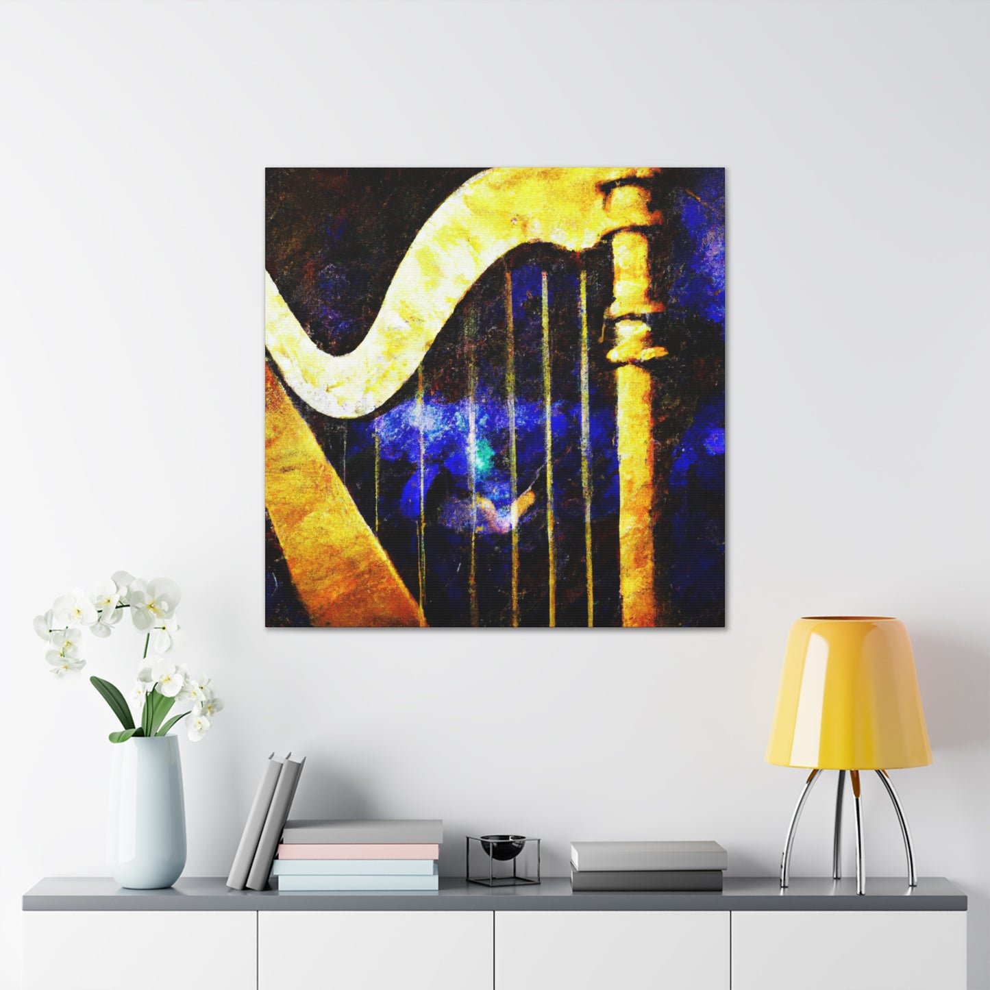 Harp Symphony in Blue - Canvas