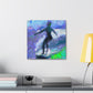 Surfers on Wave Crest - Canvas