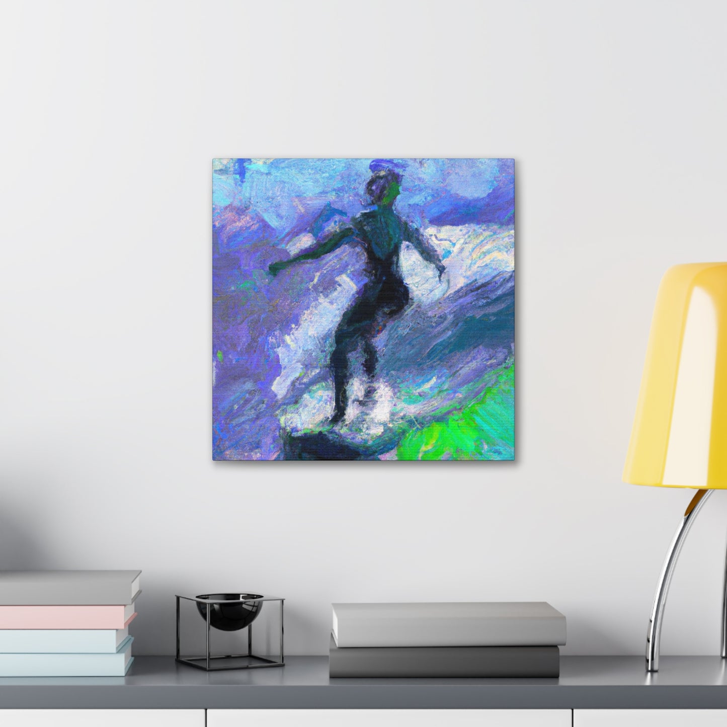 Surfers on Wave Crest - Canvas