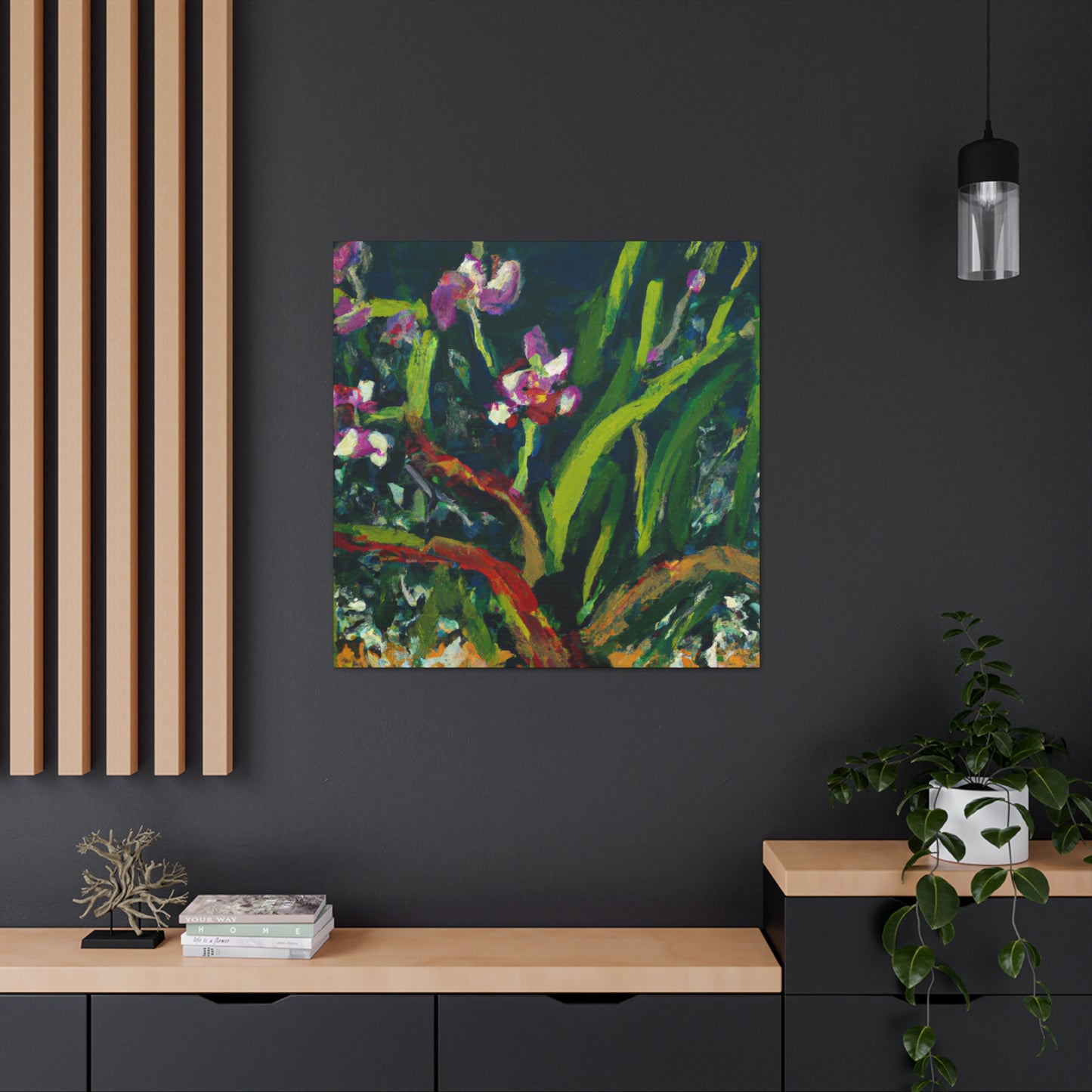 "Orchid in Moonlight Glow" - Canvas