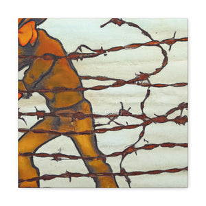 Barbed Wire Freedom Scene - Canvas