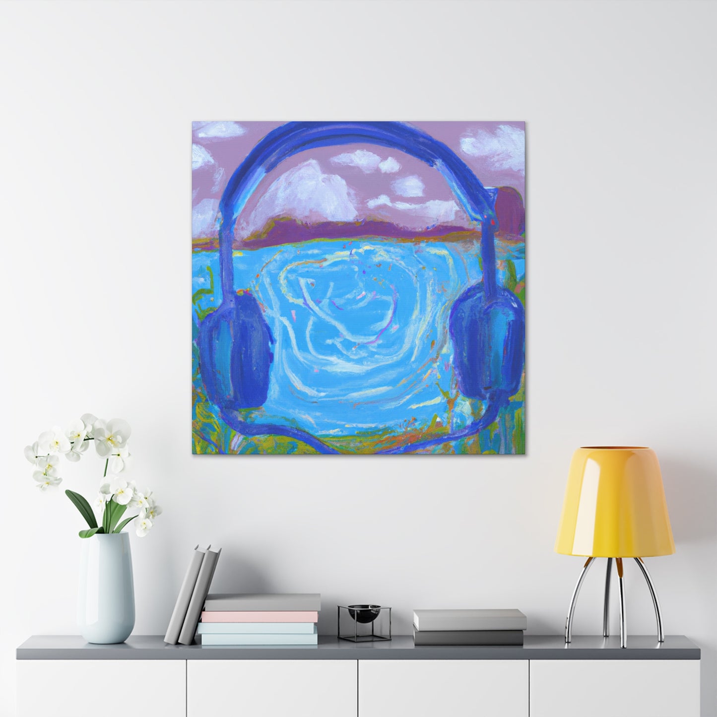 "Headphones in Harmony" - Canvas