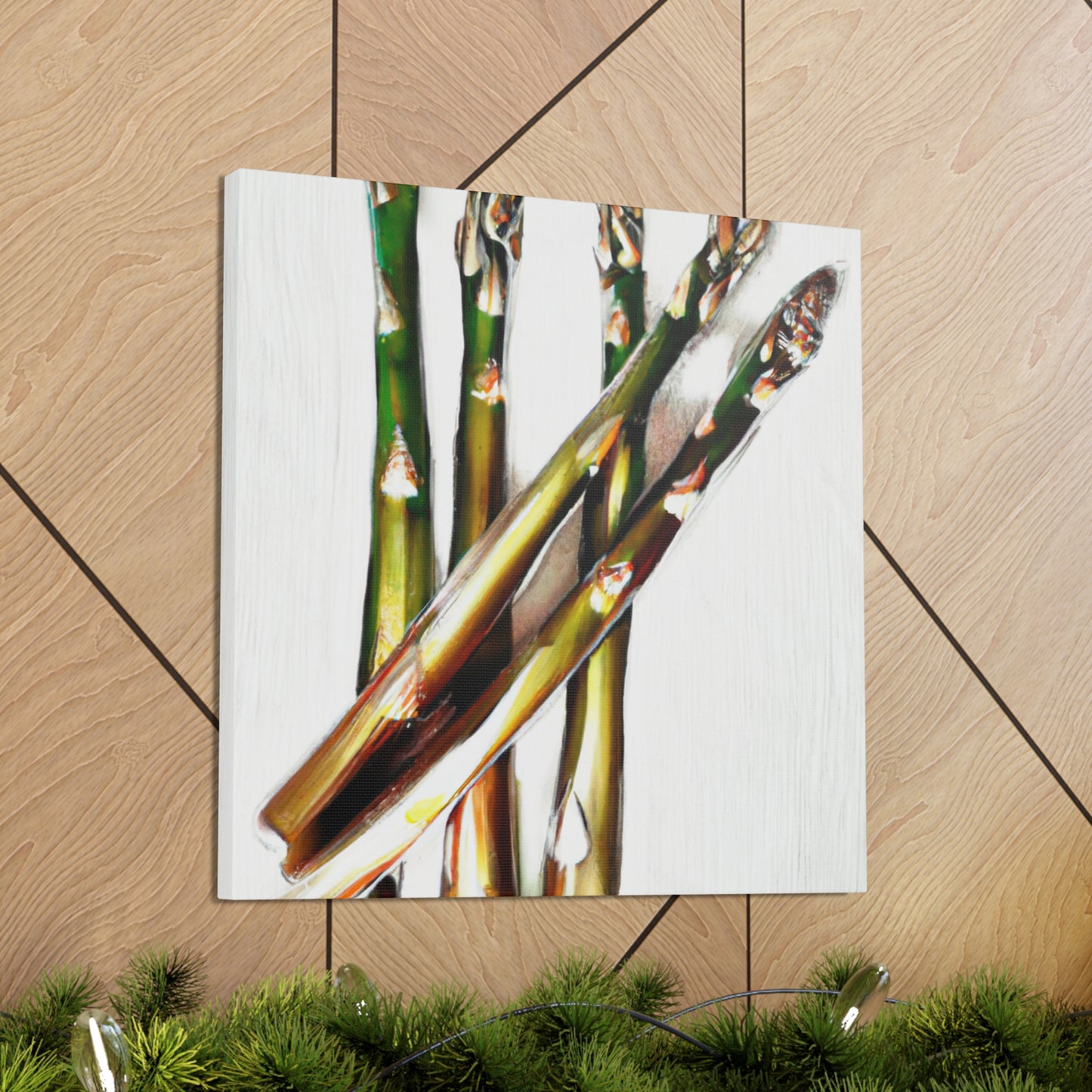 "Asparagus Realism Scene" - Canvas