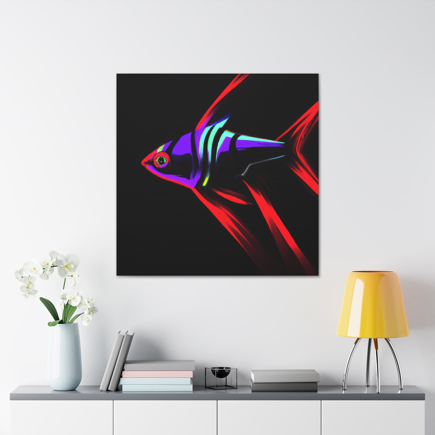 "Neon Tetra Singing Songs" - Canvas