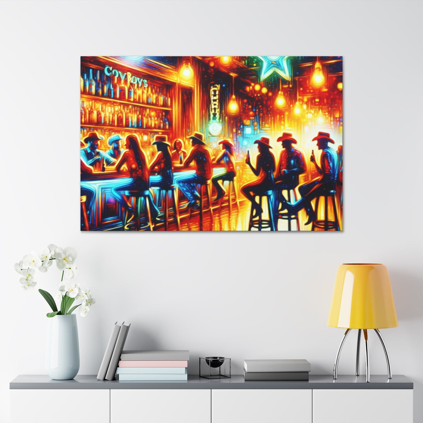 Rustic Saloon Serenade - Canvas