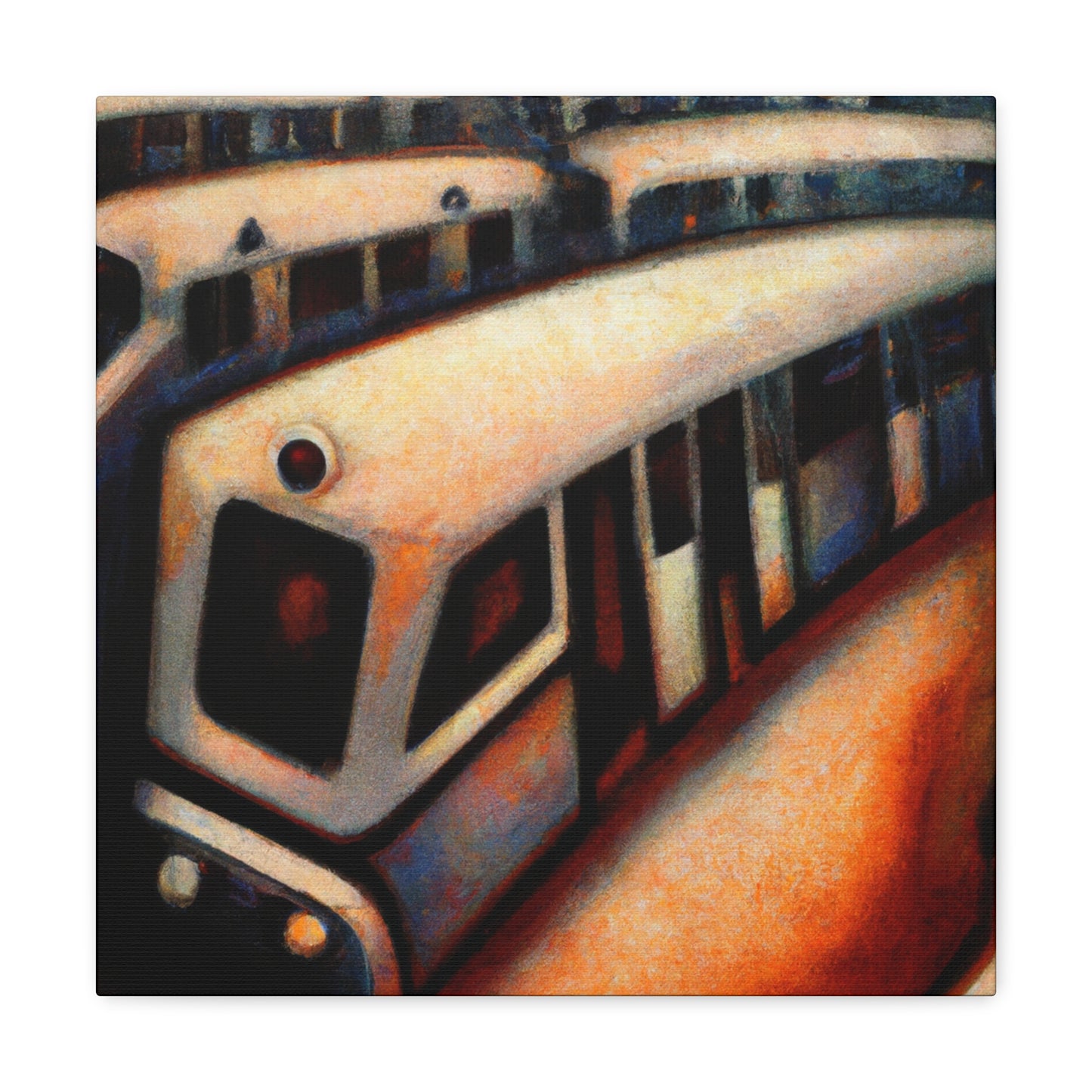 "Subway Train Impressionism" - Canvas